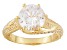 Cubic Zirconia 18k Yellow Gold Over Silver Ring 5.53ctw