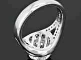 Cubic Zirconia Sterling Silver Ring 4.24ctw