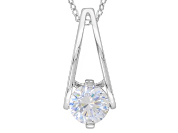 Picture of Cubic Zirconia Rhodium Over Sterling Silver Pendant With Chain 1.43ctw
