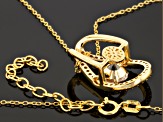 Cubic Zirconia 18k Yellow Gold Over Sterling Silver Pendant With Chain 2.71ctw