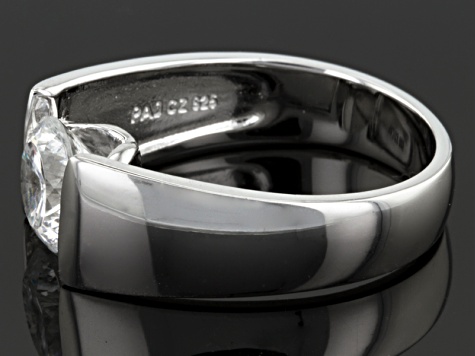 Cubic Zirconia Rhodium Over Sterling Silver Ring 3.15ctw