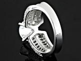 White Cubic Zirconia Rhodium Over Silver Ring 6.87ctw