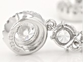Cubic Zirconia Silver Earrings 8.91ctw (3.34ctw DEW)