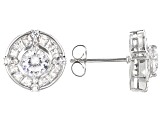 Cubic Zirconia Rhodium Over Sterling Silver Earrings 2.88ctw (1.68ctw DEW)