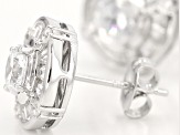 Cubic Zirconia Rhodium Over Sterling Silver Earrings 2.88ctw (1.68ctw DEW)