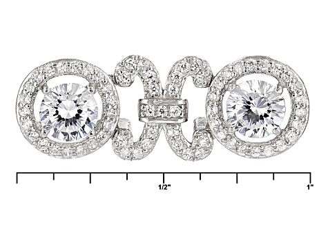 Cubic Zirconia Rhodium Over Sterling Silver Bracelet 11.79ctw (7.48ctw DEW)