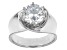 Cubic Zirconia Rhodium Over Sterling Silver Ring 4.59ct (2.75ct DEW)