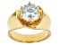 Cubic Zirconia 18k Yellow Gold Over Silver Ring 4.59ct (2.75ct DEW)