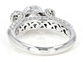 White Cubic Zirconia Rhodium Over Sterling Silver Ring 5.02ctw