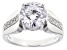 White Cubic Zirconia Platinum Over Sterling Silver Ring 5.00ctw
