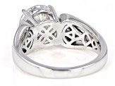 White Cubic Zirconia Platinum Over Sterling Silver Ring 5.00ctw