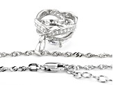 White Cubic Zirconia Rhodium Over Sterling Silver Pendant With Chain 6.86ctw
