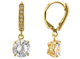 White Cubic Zirconia 18K Yellow Gold Over Sterling Silver Earrings 6.48ctw