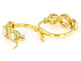 Dillenium Cut White Cubic Zirconia 18k Yellow Gold Over Sterling Silver Hoops 3.57ctw