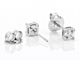 Dillenium Cut White Cubic Zirconia Rhodium Over Sterling Silver Jewelry Set 18.92ctw