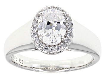Picture of Dillenium Cut White Cubic Zirconia Platinum Over Sterling Silver Ring 2.37ctw
