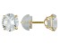 White Cubic Zirconia 10k Yellow Gold Stud Earrings 2.86ctw
