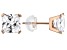 White Cubic Zirconia 10k Rose Gold Earrings 4.20ctw