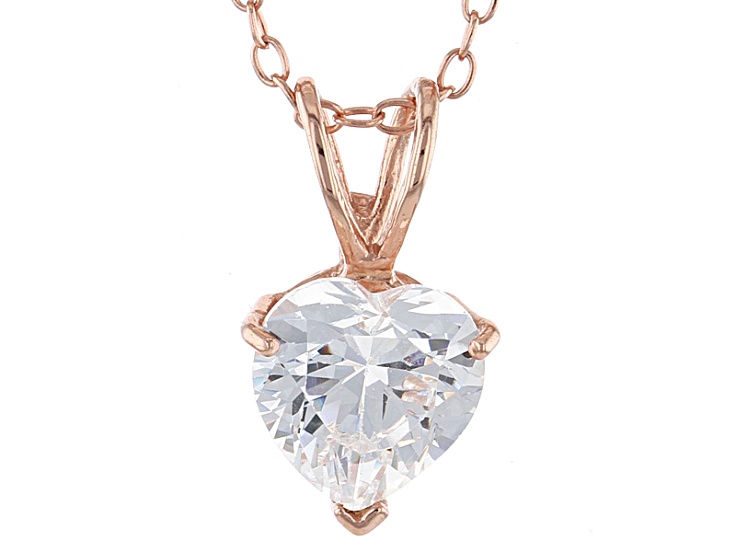 1 92ct Cubic Zirconia 18k Rose Gold Over Sterling Silver Pendant 1 92ct Cubic Zirconia 18k Rose Gold Over Sterling Silver Pendant With 18 Chain Bli493 Jtv Com