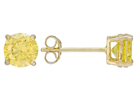 70ctw Yellow Cubic Zirconia 18k Gold Over Sterling Silver Stud Earrings 70ctw Yellow Cubic Zirconia 18k Gold Over Sterling Silver Stud Earrings
