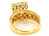 White Cubic Zirconia 18k Gold Over Sterling Silver Ring 2.36ctw