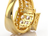 Cubic Zirconia 18k Yellow Gold Over Silver Ring 3.26ctw (2.44ctw DEW)