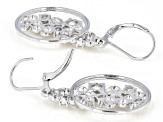 White Cubic Zirconia Rhodium Over Sterling Silver Earrings 4.87ctw