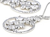 White Cubic Zirconia Rhodium Over Sterling Silver Earrings 4.87ctw