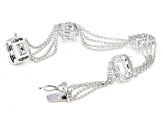White Cubic Zirconia Rhodium Over Sterling Silver Bracelet 13.24ctw