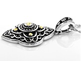 White Cubic Zirconia Rhodium Over Sterling Silver Pendant With Chain 0.03ctw