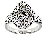 Champagne Cubic Zirconia Rhoidum Over Sterling Silver Ring 0.10ctw