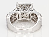 white cubic zirconia rhodium over sterling silver ring 4.00ctw