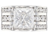 White Cubic Zirconia Rhodium Over Sterling Silver Ring 10.38ctw