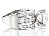 White Cubic Zirconia Rhodium Over Sterling Silver Ring 10.38ctw