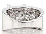 White Cubic Zirconia Rhodium Over Sterling Silver Ring 10.38ctw