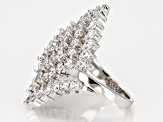 White Cubic Zirconia Rhodium Over Sterling Silver Ring 7.64CTW