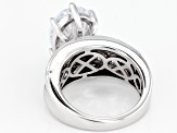 White Cubic Zirconia Rhodium Over Sterling Silver Ring 11.24CTW