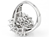 White Cubic Zirconia Platinum Over Sterling Silver Ring 6.95ctw