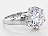 White Cubic Zirconia Platinum Over Sterling Silver Ring 11.90ctw