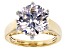 White Cubic Zirconia 18k Yellow Gold Over Sterling Silver Ring 11.90ctw