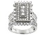 White Cubic Zirconia Rhodium Over Sterling Silver Ring 4.20ctw