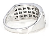 White Cubic Zirconia Platinum Over Sterling Silver Ring 1.36ctw