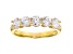 White Cubic Zirconia 18K Yellow Gold Over Sterling Silver Band Ring 2.25ctw