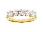 White Cubic Zirconia 18K Yellow Gold Over Sterling Silver Band Ring 2.25ctw