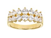 White Cubic Zirconia 18K Yellow Gold Over Sterling Silver Band Ring 2.70ctw
