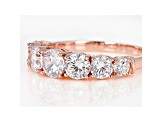 White Cubic Zirconia 18K Rose Gold Over Sterling Silver Band Ring 3.52ctw