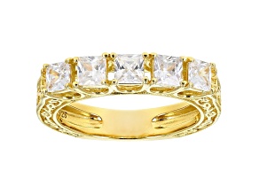 White Cubic Zirconia 18K Yellow Gold Over Sterling Silver Ring 2.25ctw