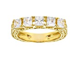 White Cubic Zirconia 18K Yellow Gold Over Sterling Silver Ring 2.25ctw