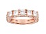 White Cubic Zirconia 18K Rose Gold Over Sterling Silver Band Ring 2.25ctw
