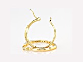 White Cubic Zirconia 18K Yellow Gold Over Sterling Silver Hoop Earrings 1.17ctw